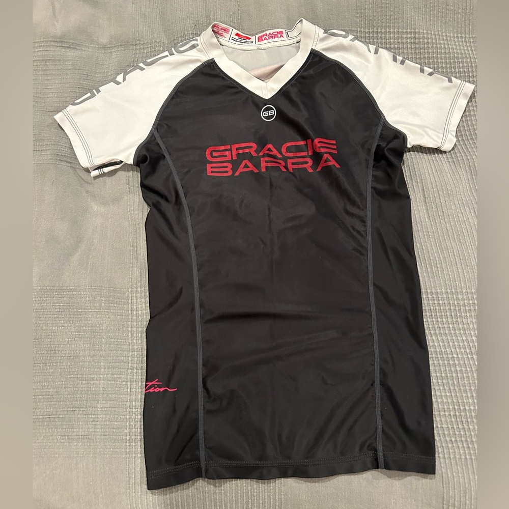 Gracie Barra BJJ ranked short sleeve rash guard women sm